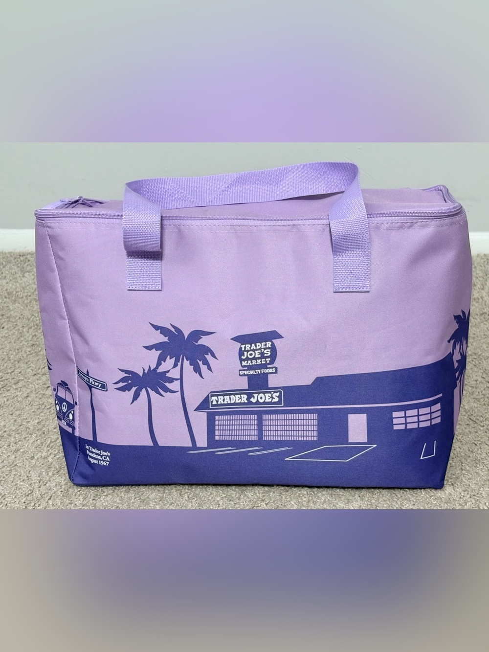 Trader Joe's Purple Reusable Insulated Bag
